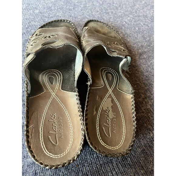 Clarks Black Sandals Comfortable Stylish Design - Picture 6 of 10